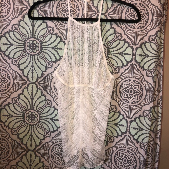Free people open back lace tank - Picture 1 of 5